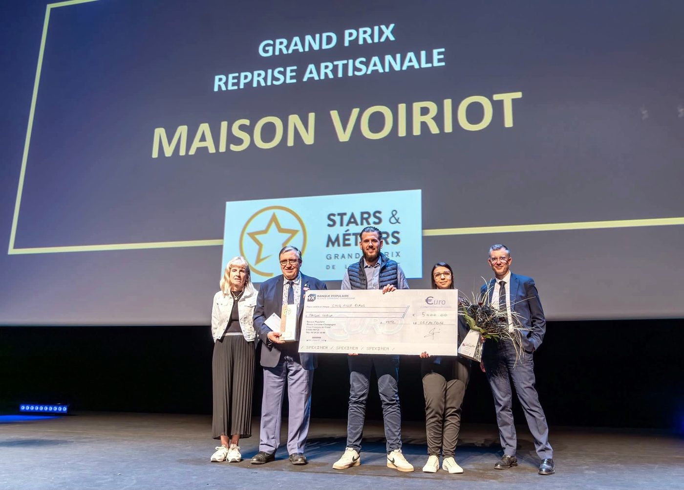 Remise du Grand Prix Reprise Artisanale à la Maison Voiriot, sur scène à Metz
